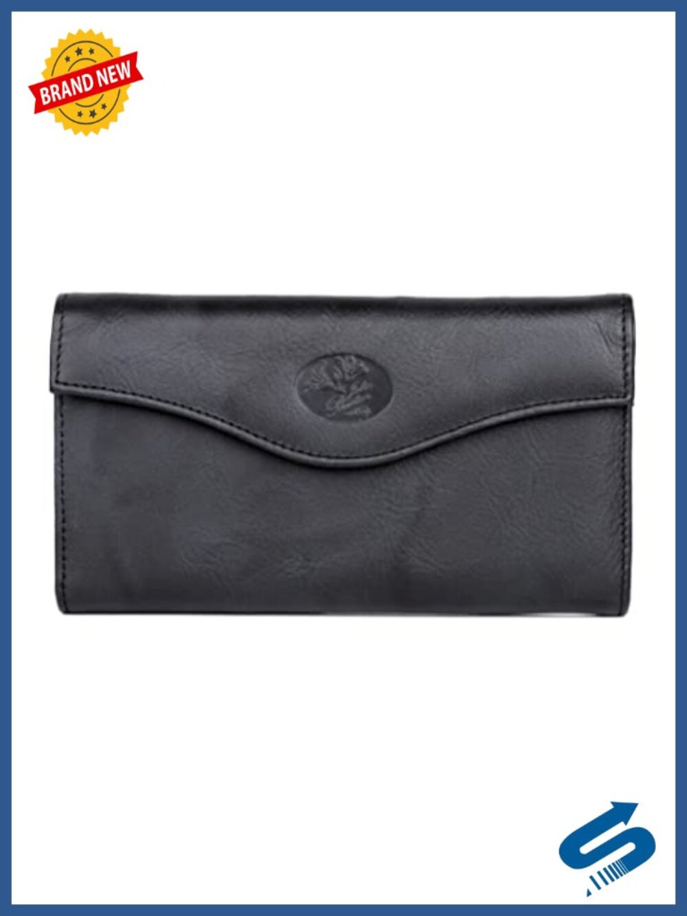 Genuine Leather Organizer Clutch Wallet RFID Blocking Checkbook Holder